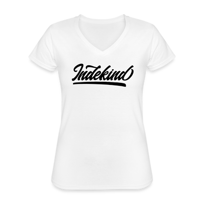 T-Shirt V-Schnitt | Indekind Klassik | Mädsche - Weiß