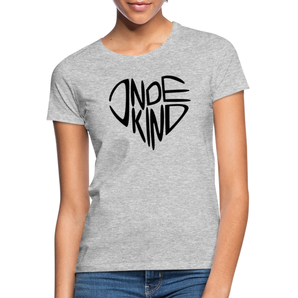 T-Shirt | Indekind Premium | Herz-Logo | Mädsche - Grau meliert
