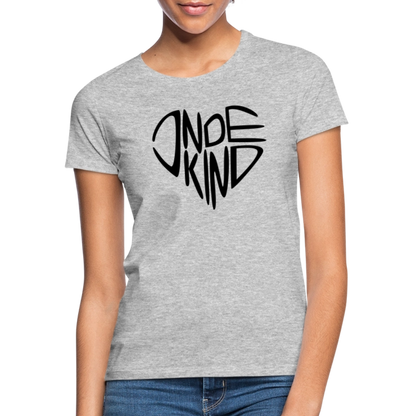 T-Shirt | Indekind Premium | Herz-Logo | Mädsche - Grau meliert