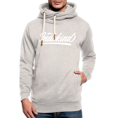 Hoodie | Indekind Schalkragen | Fü allemoole - Beige meliert