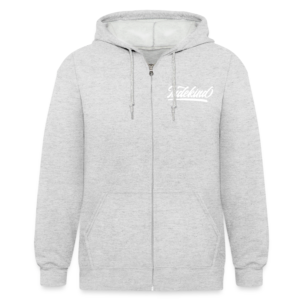 Zipper | Indekind Premium | Herz-Logo | Fü allemoole - Weiß meliert