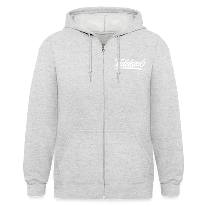 Zipper | Indekind Premium | Herz-Logo | Fü allemoole - Weiß meliert