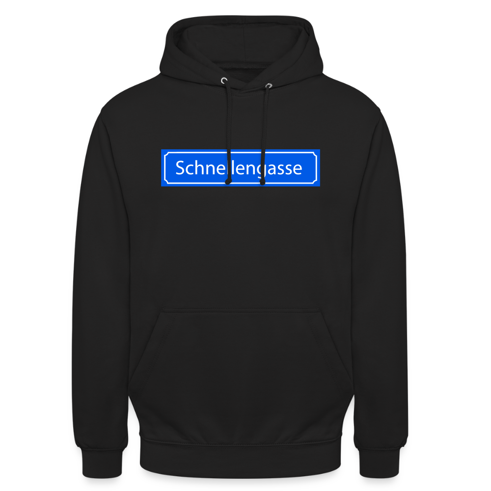 Hoodie | Schnellengasse | Fü allemoole - Schwarz