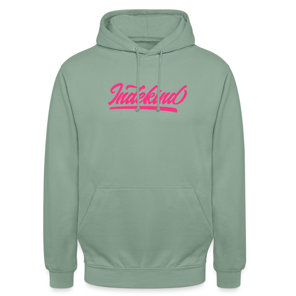 Hoodie | Indekind Neon Pink Klassik | Fü allemoole - Graugrün