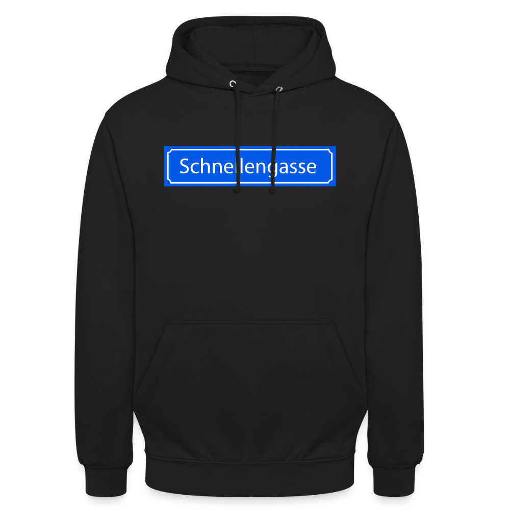 Hoodie | Schnellengasse | Fü allemoole - Schwarz
