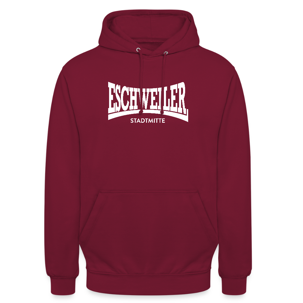 Statement-Hoodie | Stadtmitte | Fü allemoole - Bordeaux