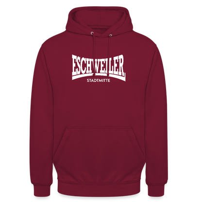 Statement-Hoodie | Stadtmitte | Fü allemoole - Bordeaux