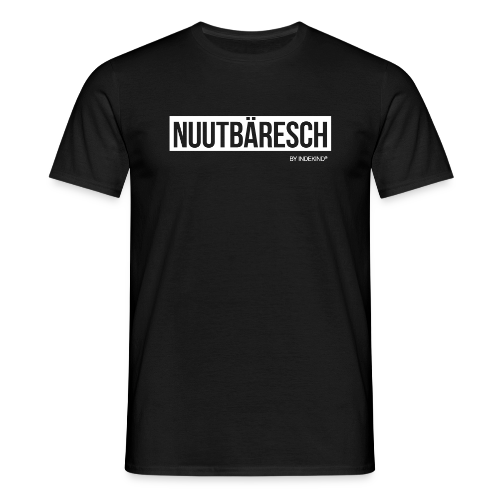 T-Shirt | Nuutbäresch Klassik | Manns-Lüü - Schwarz