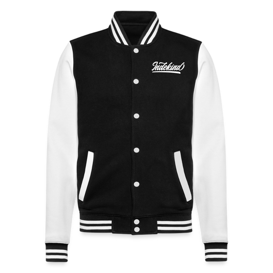 College-Sweatjacke | Indekind Klassik | Herz-Logo | Fü allemoole - Schwarz/Weiß