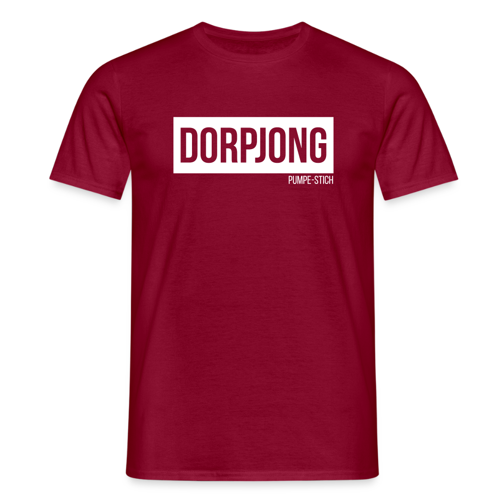 T-Shirt | Dorpjong Pumpe-Stich Klassik | Manns-Lüü - Ziegelrot