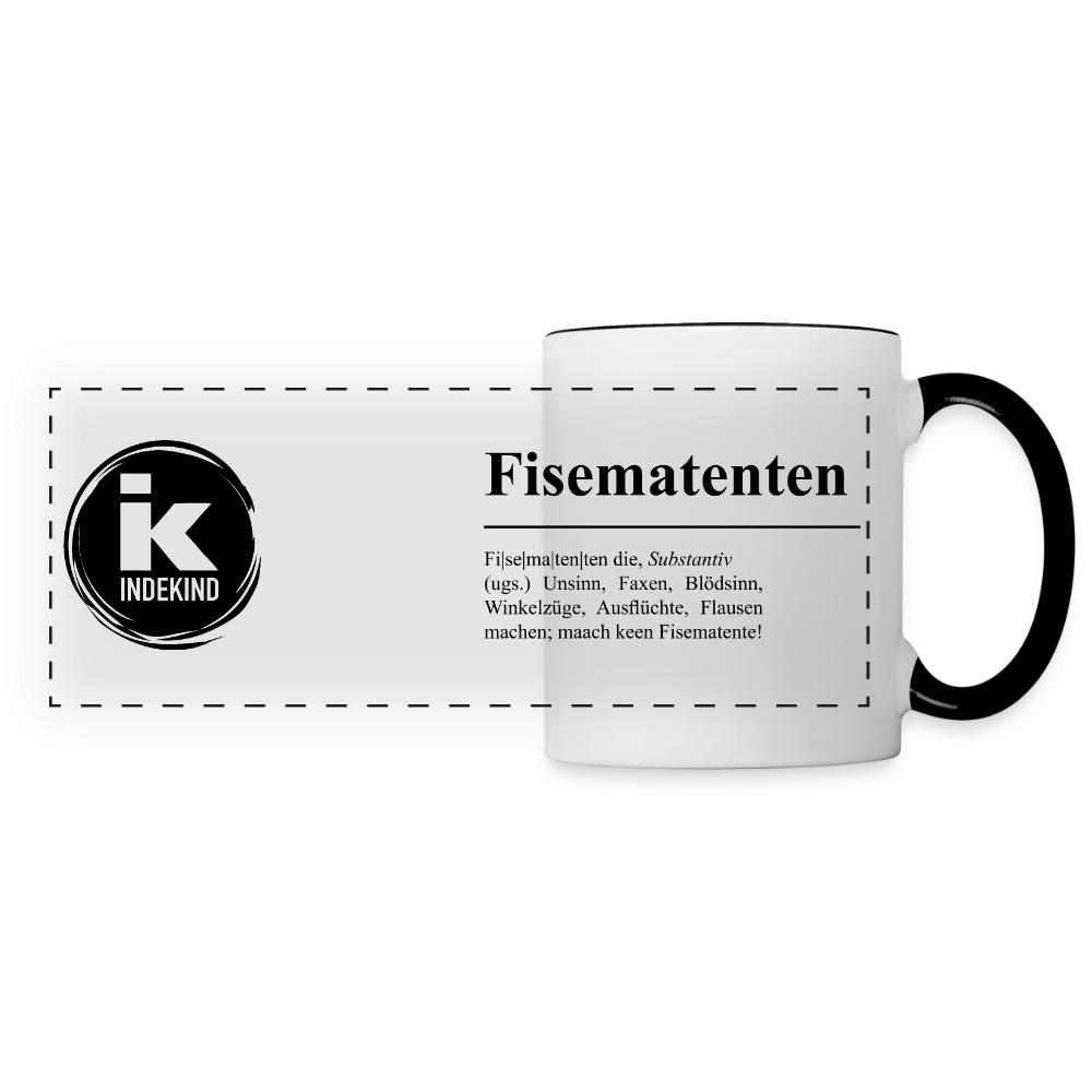 Tasse | Eischwiele Platt | Fisematenten - Weiß/Schwarz