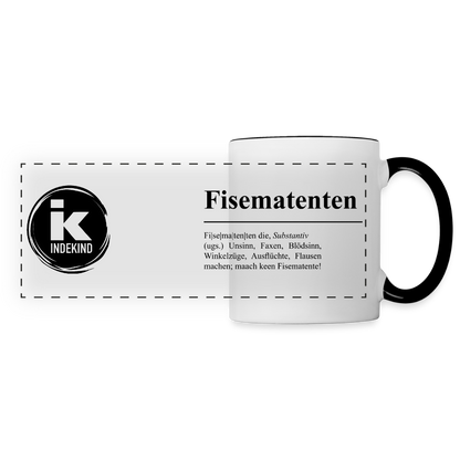 Tasse | Eischwiele Platt | Fisematenten - Weiß/Schwarz