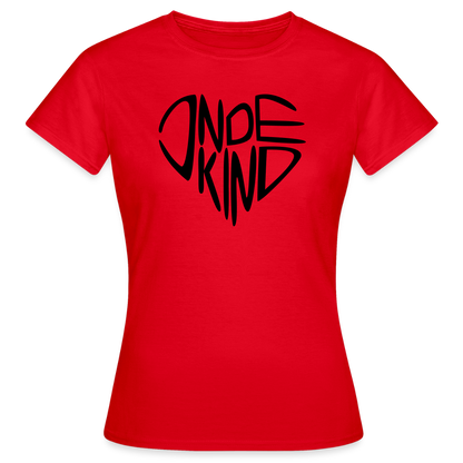 T-Shirt | Indekind Premium | Herz-Logo | Mädsche - Rot