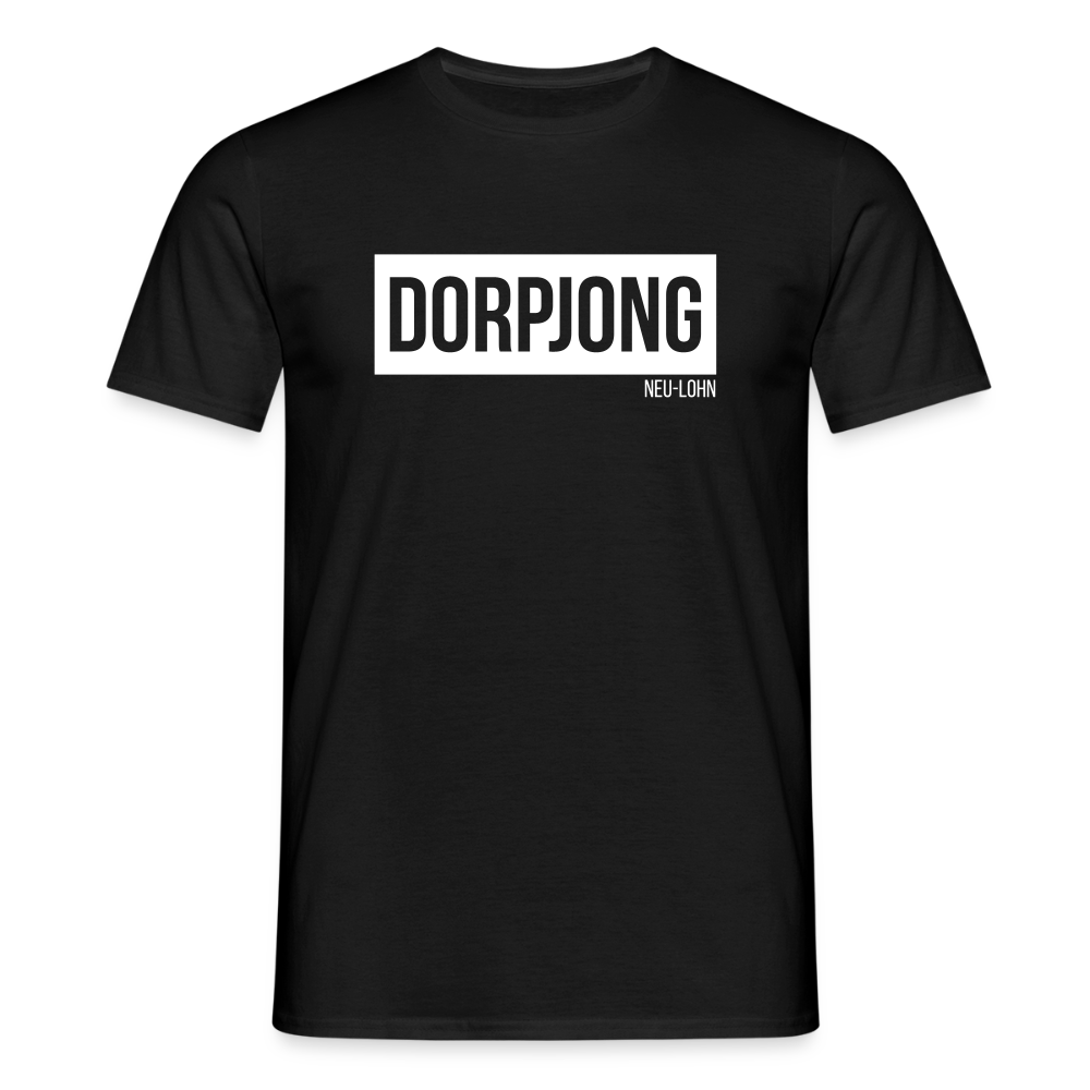 T-Shirt | Dorpjong Neu-Lohn Klassik | Manns-Lüü - Schwarz