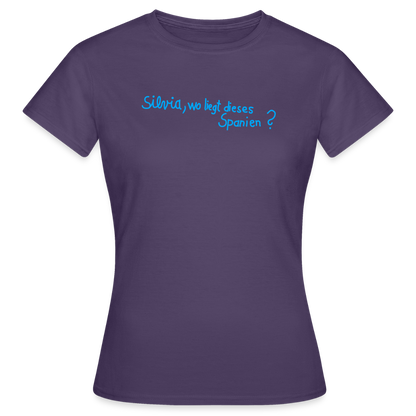 T-Shirt | Silvia, wo liegt... | Mädsche - Dunkellila
