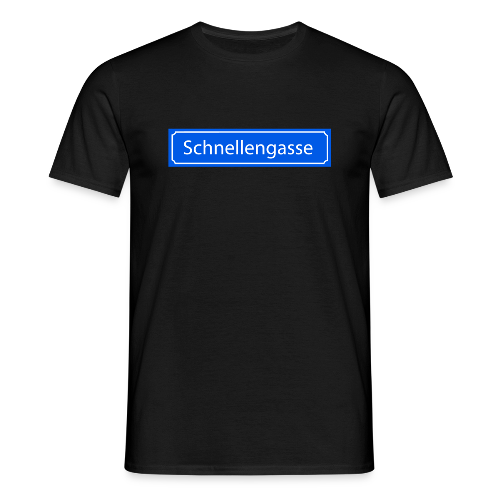 T-Shirt | Schnellengasse | Manns-Lüü - Schwarz