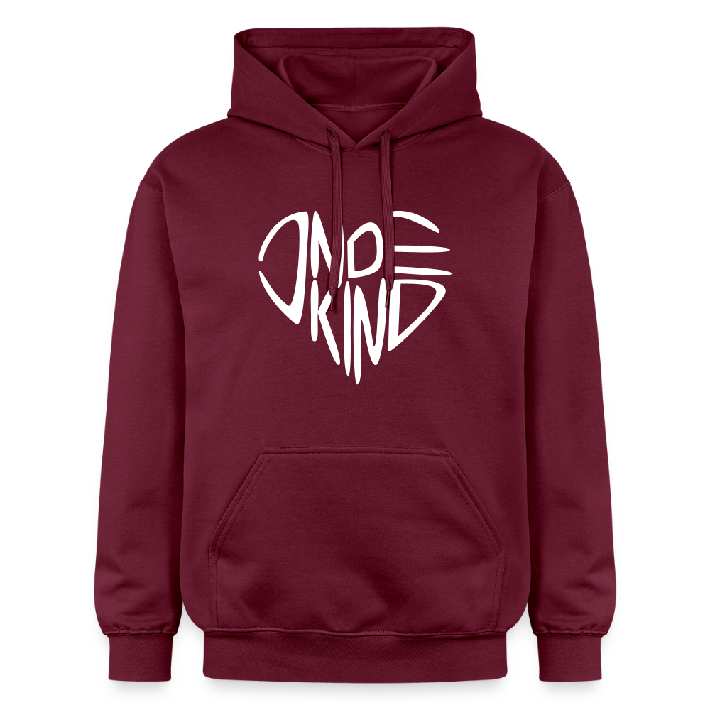 Hoodie | Indekind Premium | Herz-Logo | Manns-Lüü - Maroon