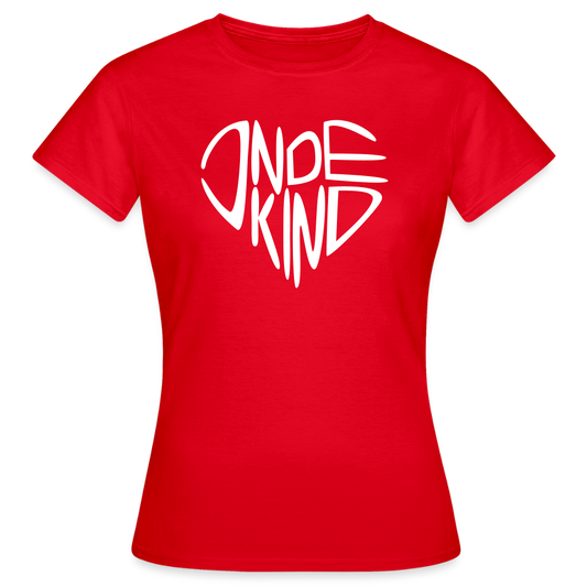 T-Shirt | Indekind Premium | Herz-Logo | Mädsche - Rot
