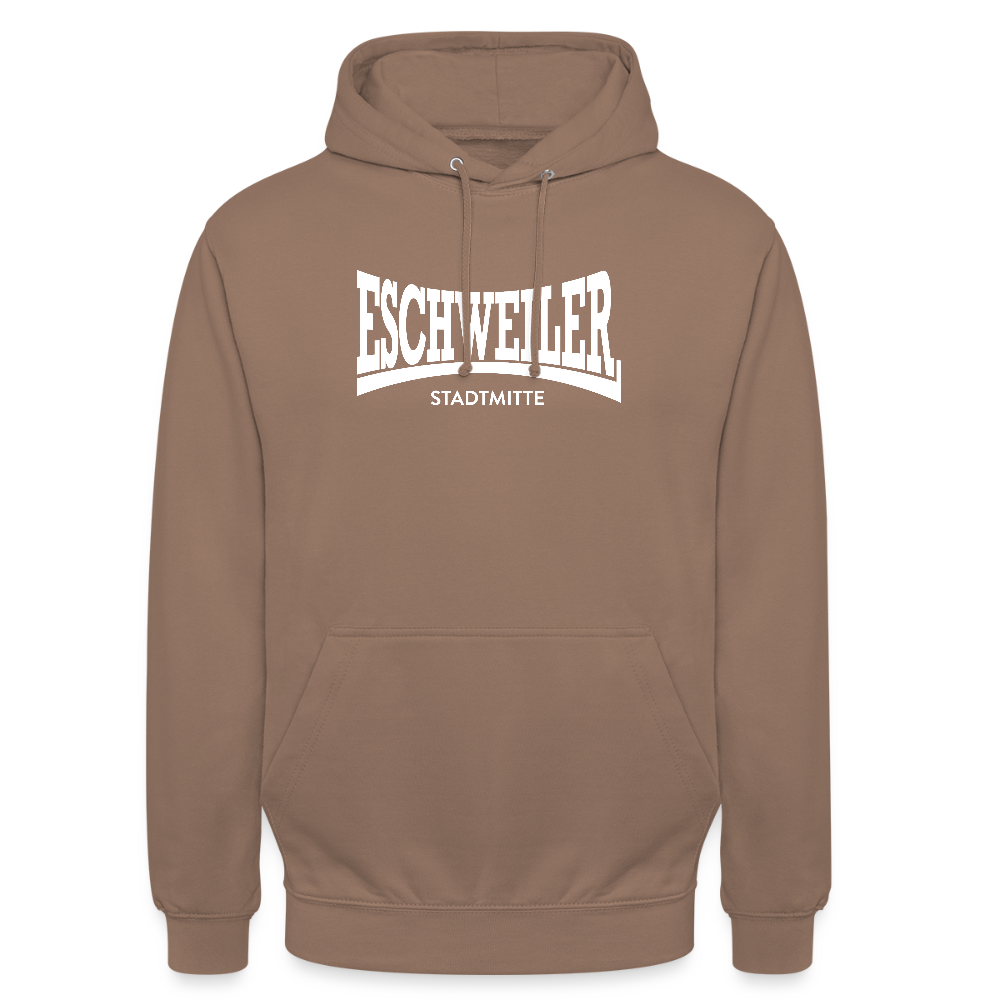 Statement-Hoodie | Stadtmitte | Fü allemoole - Mokka