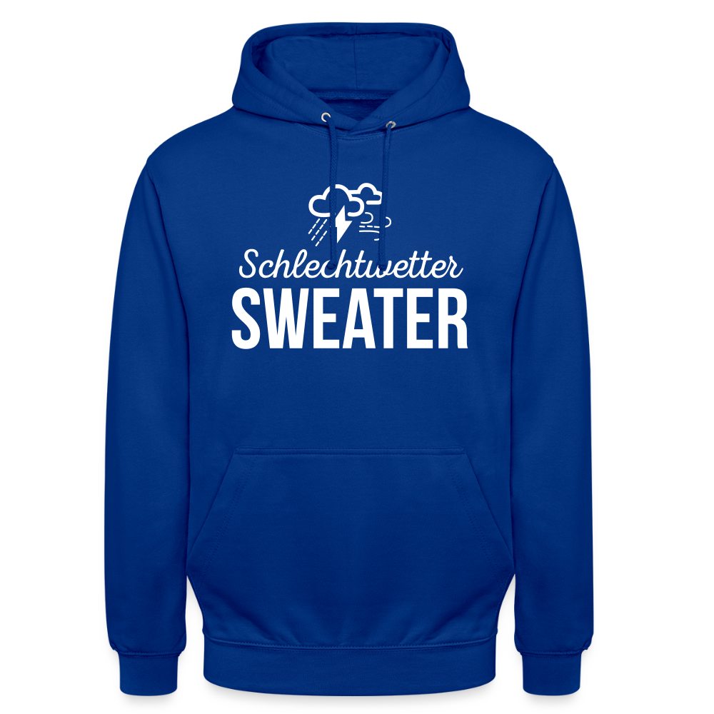 Hoodie | Schlechtwetter Sweater | Fü allemoole - Royalblau