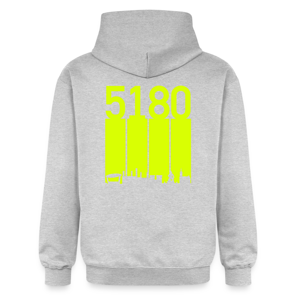 Hoodie | 5180 Skyline | Neon Jael | Fü allemoole - Hellgrau meliert