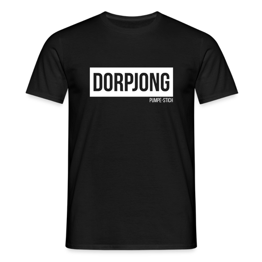 T-Shirt | Dorpjong Pumpe-Stich Klassik | Manns-Lüü - Schwarz