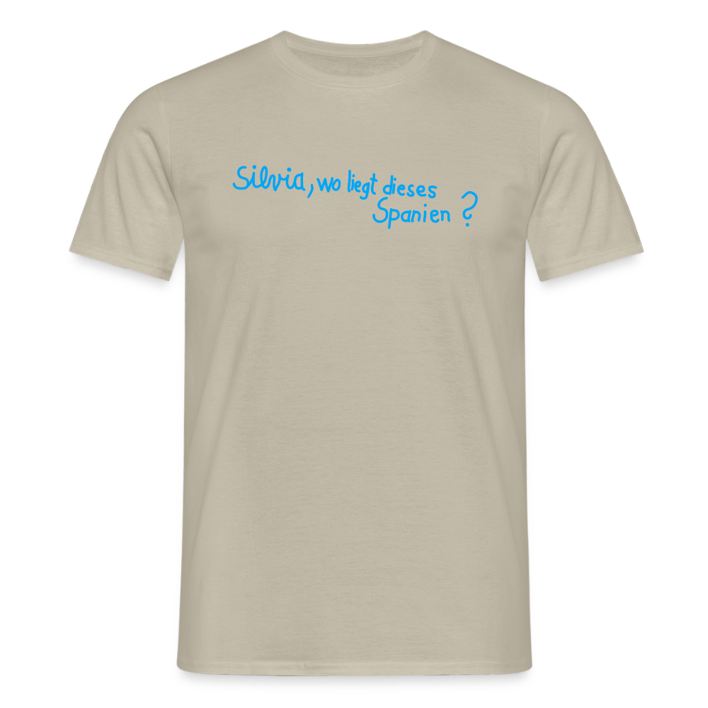T-Shirt | Silvia, wo liegt... | Manns-Lüü - Sandbeige