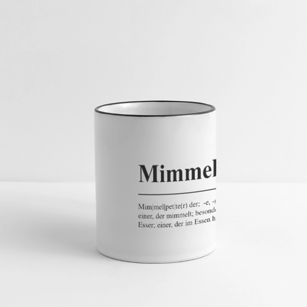 Tasse | Eischwiele Platt | Mimmelpette(r) - Weiß/Schwarz