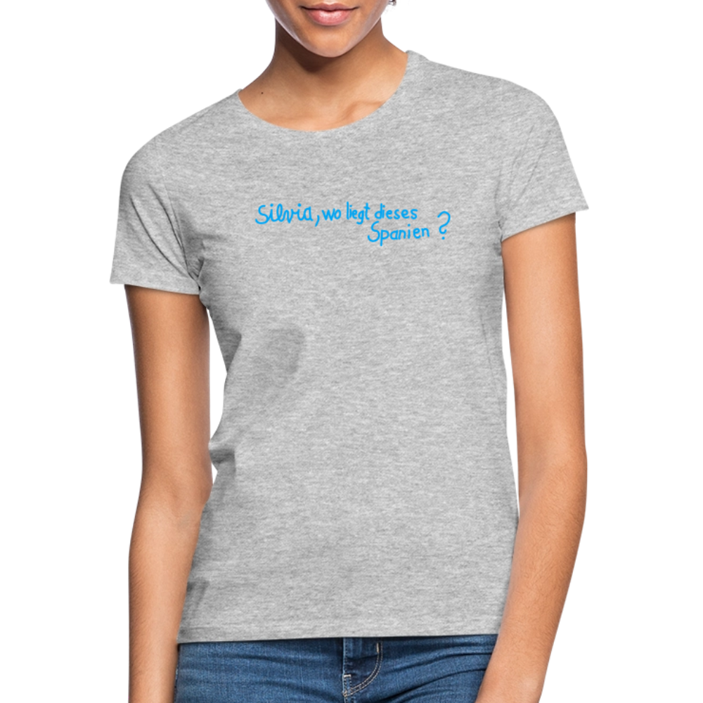 T-Shirt | Silvia, wo liegt... | Mädsche - Grau meliert