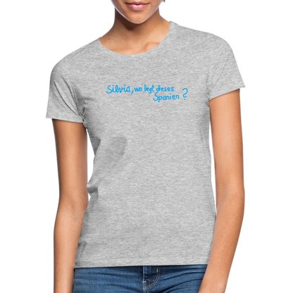 T-Shirt | Silvia, wo liegt... | Mädsche - Grau meliert