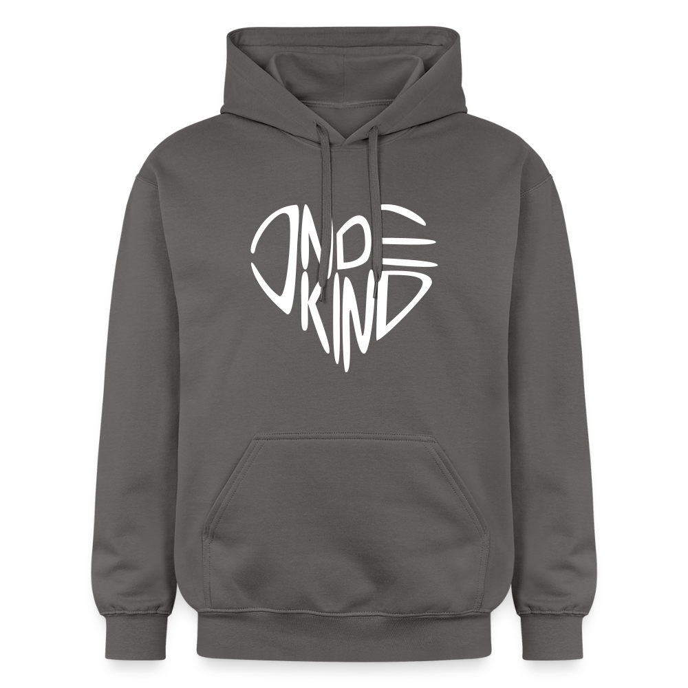 Hoodie | Indekind Premium | Herz-Logo | Manns-Lüü - Dunkelgrau