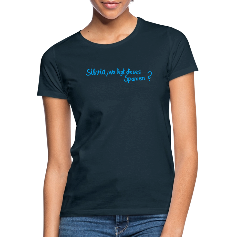 T-Shirt | Silvia, wo liegt... | Mädsche - Navy