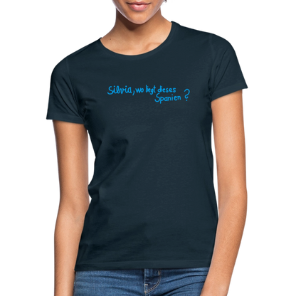 T-Shirt | Silvia, wo liegt... | Mädsche - Navy