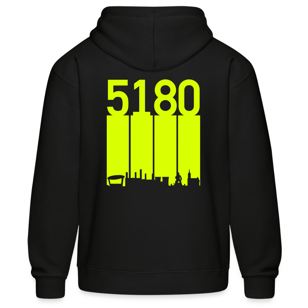 Hoodie | 5180 Skyline | Neon Jael | Fü allemoole - Schwarz
