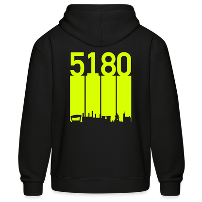 Hoodie | 5180 Skyline | Neon Jael | Fü allemoole - Schwarz