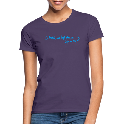 T-Shirt | Silvia, wo liegt... | Mädsche - Dunkellila