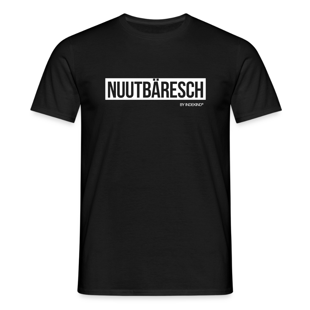 T-Shirt | Nuutbäresch Klassik | Manns-Lüü - Schwarz
