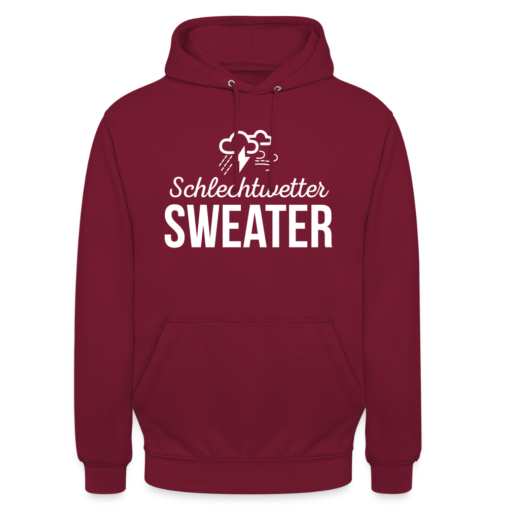 Hoodie | Schlechtwetter Sweater | Fü allemoole - Bordeaux