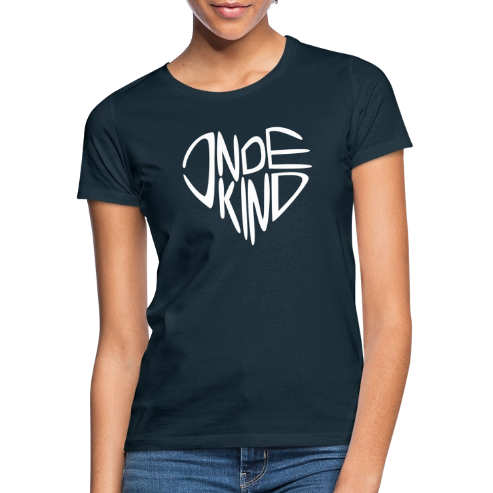 T-Shirt | Indekind Premium | Herz-Logo | Mädsche - Navy