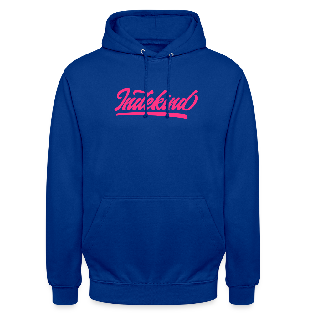 Hoodie | Indekind Neon Pink Klassik | Fü allemoole - Royalblau