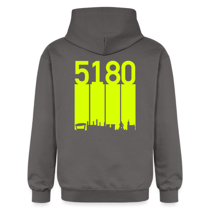 Hoodie | 5180 Skyline | Neon Jael | Fü allemoole - Dunkelgrau