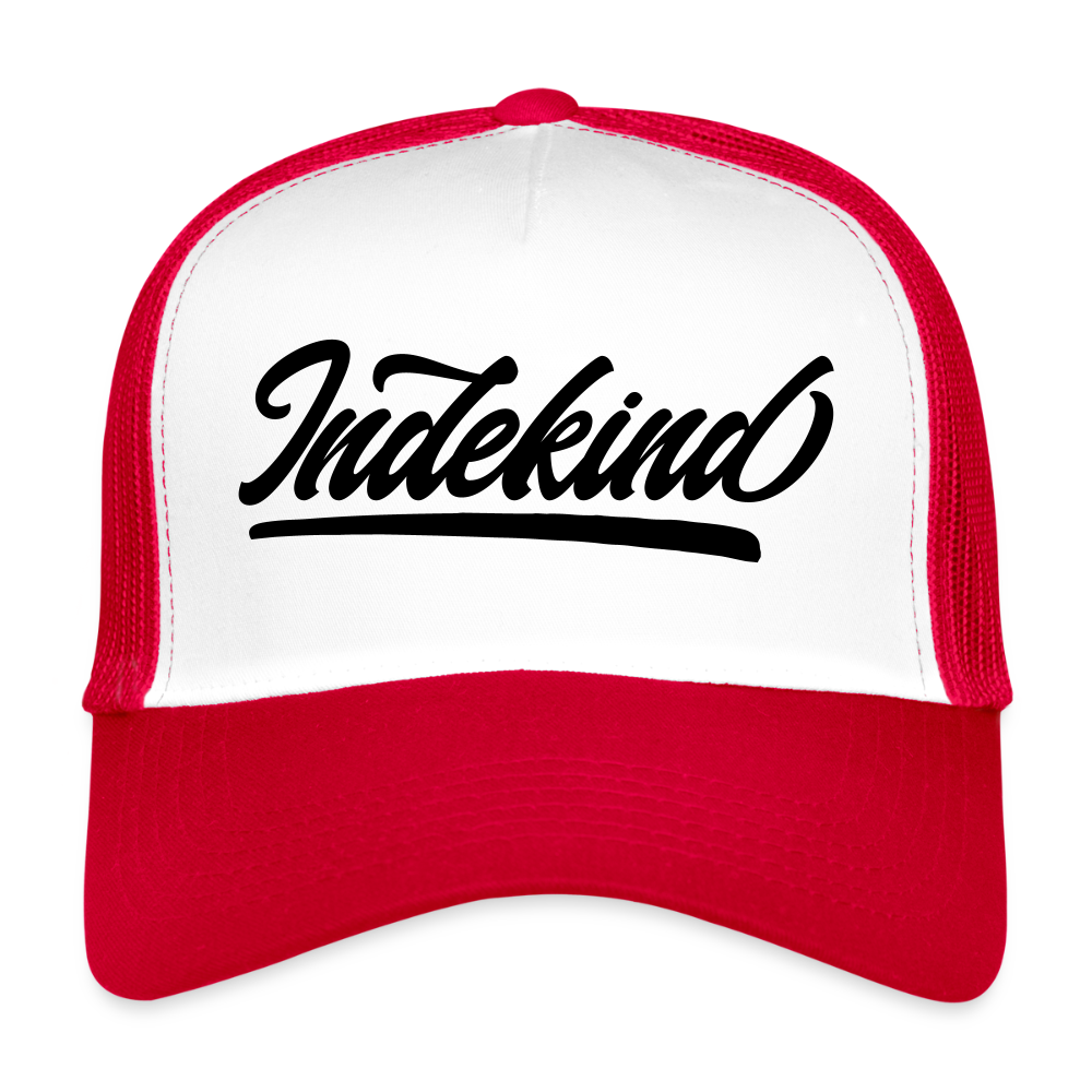 Trucker Cap  | Indekind Klassik - Weiß/Rot