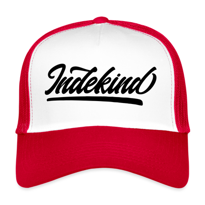 Trucker Cap  | Indekind Klassik - Weiß/Rot