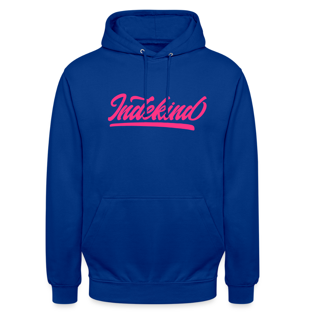 Hoodie | Indekind Neon Pink Klassik | Fü allemoole - Royalblau