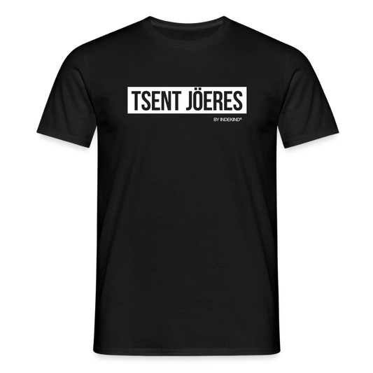 T-Shirt | Tsent Jöeres Klassik | Manns-Lüü - Schwarz