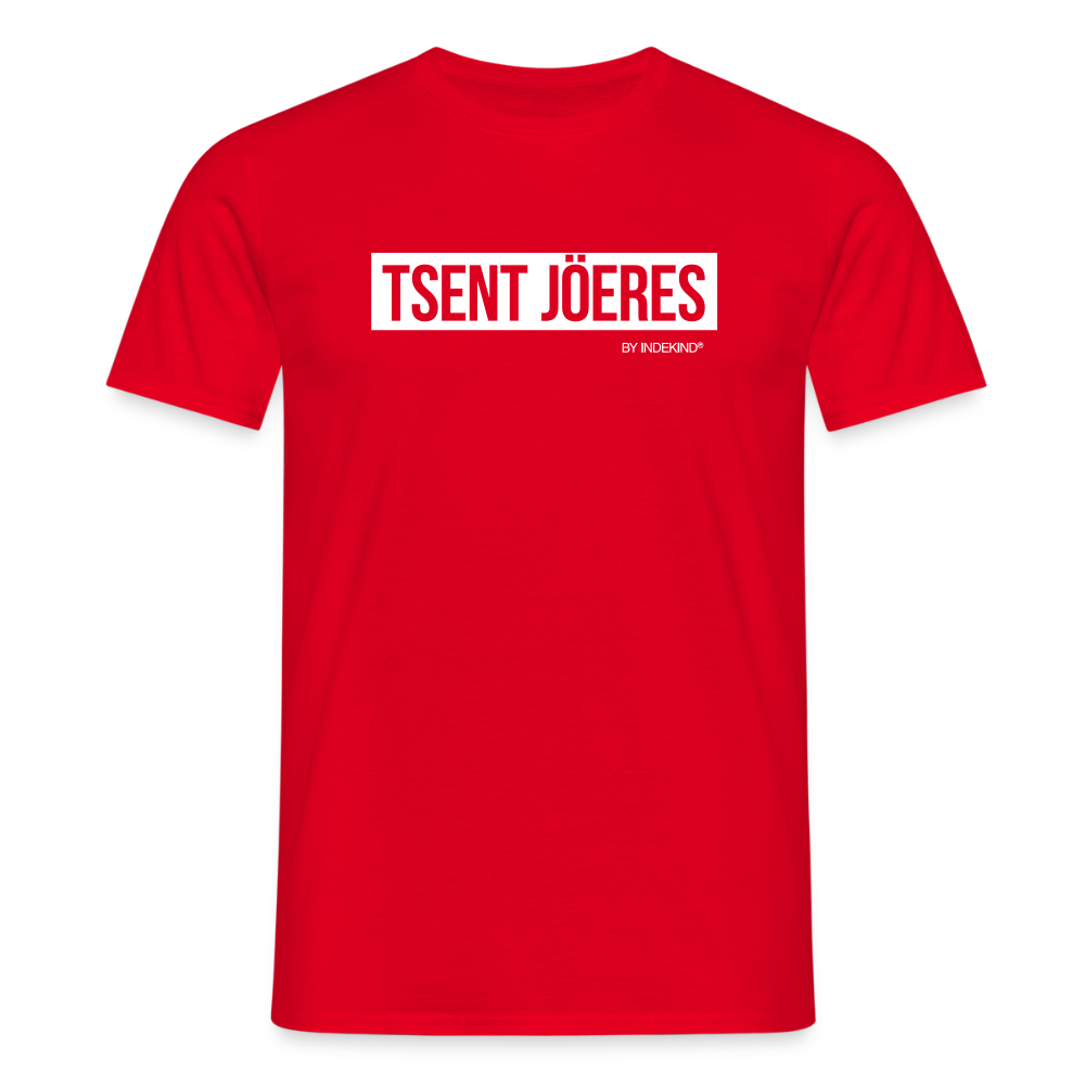 T-Shirt | Tsent Jöeres Klassik | Manns-Lüü - Rot