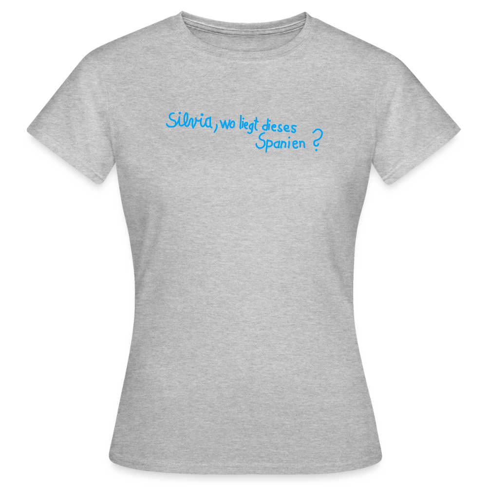 T-Shirt | Silvia, wo liegt... | Mädsche - Grau meliert