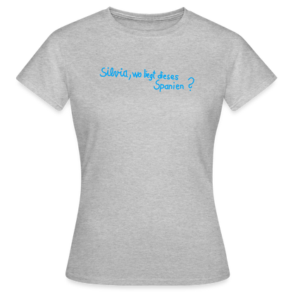 T-Shirt | Silvia, wo liegt... | Mädsche - Grau meliert