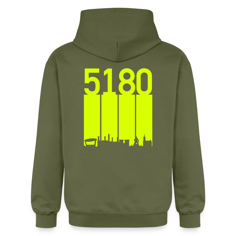 Hoodie | 5180 Skyline | Neon Jael | Fü allemoole - Militärgrün