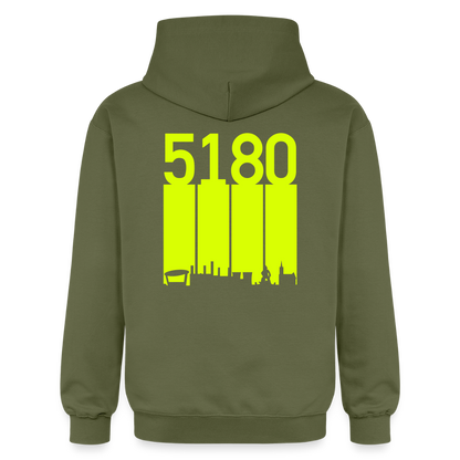 Hoodie | 5180 Skyline | Neon Jael | Fü allemoole - Militärgrün